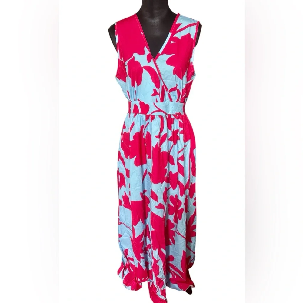 NWOT Floral Maxi Dress w Pockets (S) - Picture 5 of 11